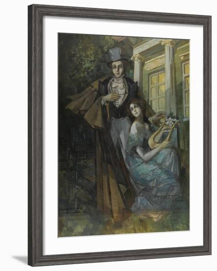 Pushkin and the Muse-Konstantin Alexeyevich Korovin-Framed Giclee Print