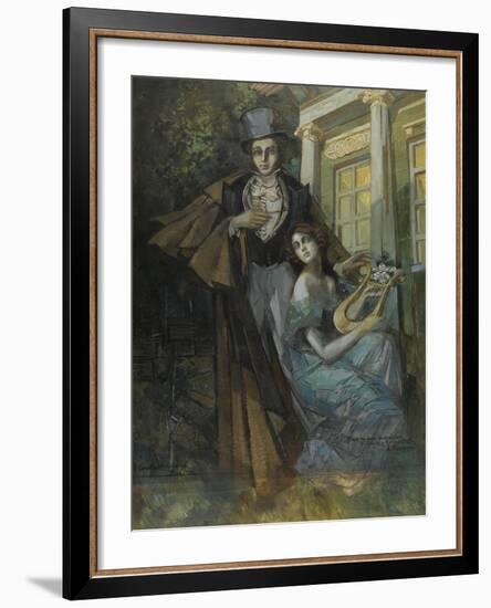 Pushkin and the Muse-Konstantin Alexeyevich Korovin-Framed Giclee Print