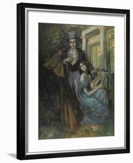 Pushkin and the Muse-Konstantin Alexeyevich Korovin-Framed Giclee Print