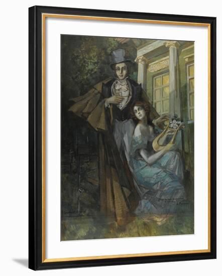 Pushkin and the Muse-Konstantin Alexeyevich Korovin-Framed Giclee Print