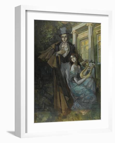 Pushkin and the Muse-Konstantin Alexeyevich Korovin-Framed Giclee Print