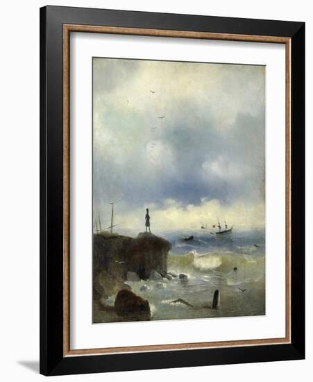 Pushkin Looking at the Black Sea, 1838-Ivan Konstantinovich Aivazovsky-Framed Giclee Print