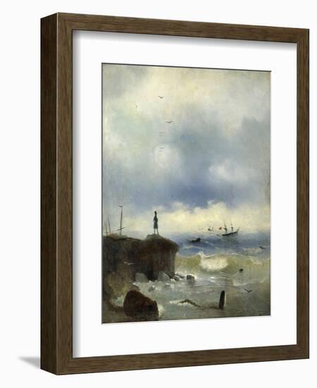 Pushkin Looking at the Black Sea, 1838-Ivan Konstantinovich Aivazovsky-Framed Giclee Print