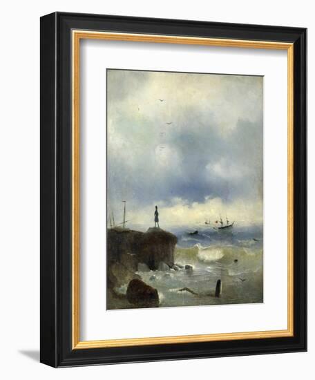 Pushkin Looking at the Black Sea, 1838-Ivan Konstantinovich Aivazovsky-Framed Giclee Print