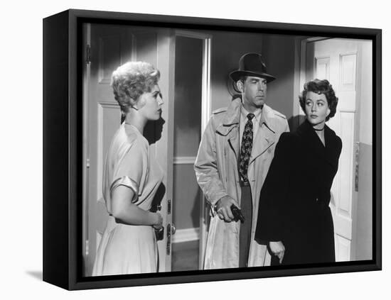 PUSHOVER, 1954 directed by RICHARD QUINE Kim Novak, Fred MacMurray and Dorothy Malone (b/w photo)-null-Framed Stretched Canvas