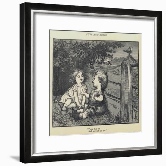 Puss and Robin-Lorens Frolich-Framed Giclee Print