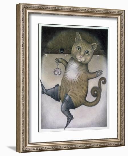 Puss in Boots Doing a Somersault-Wayne Anderson-Framed Giclee Print