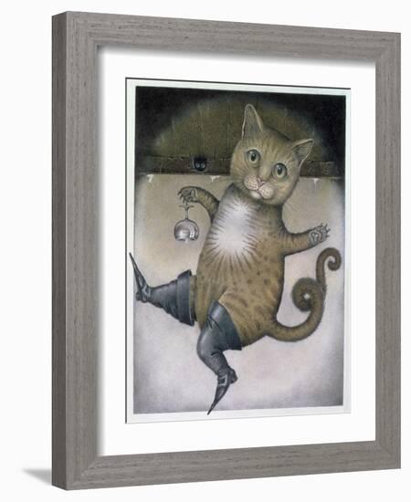 Puss in Boots Doing a Somersault-Wayne Anderson-Framed Giclee Print