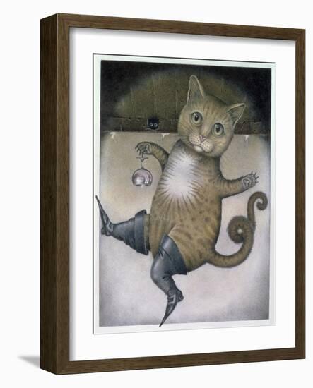 Puss in Boots Doing a Somersault-Wayne Anderson-Framed Giclee Print