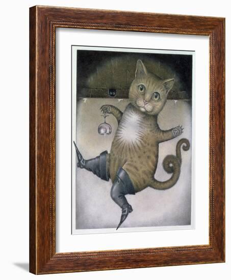 Puss in Boots Doing a Somersault-Wayne Anderson-Framed Giclee Print