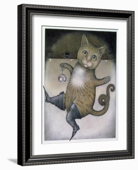 Puss in Boots Doing a Somersault-Wayne Anderson-Framed Giclee Print