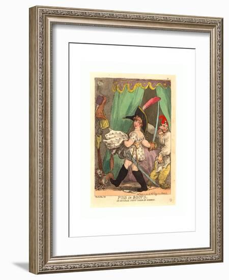 Puss in Boots-Thomas Rowlandson-Framed Giclee Print