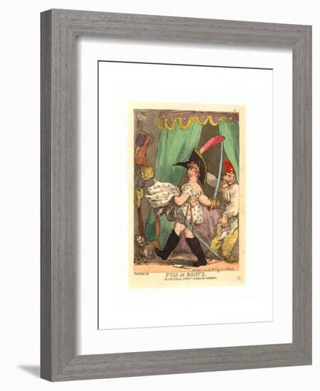 Puss in Boots-Thomas Rowlandson-Framed Giclee Print