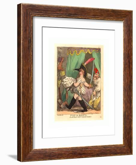 Puss in Boots-Thomas Rowlandson-Framed Giclee Print