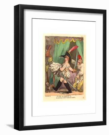 Puss in Boots-Thomas Rowlandson-Framed Giclee Print