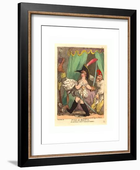 Puss in Boots-Thomas Rowlandson-Framed Giclee Print