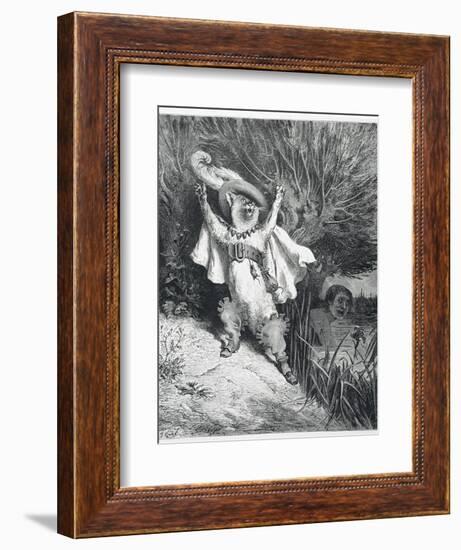 Puss in Boots-Gustave Doré-Framed Giclee Print