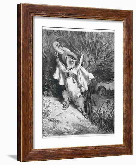 Puss in Boots-Gustave Doré-Framed Giclee Print