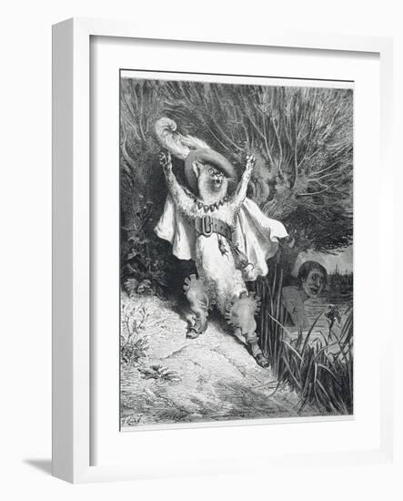 Puss in Boots-Gustave Doré-Framed Giclee Print