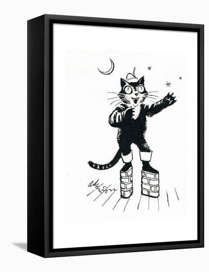 Puss in (Brick-Wall Platform) Boots-George Adamson-Framed Premier Image Canvas