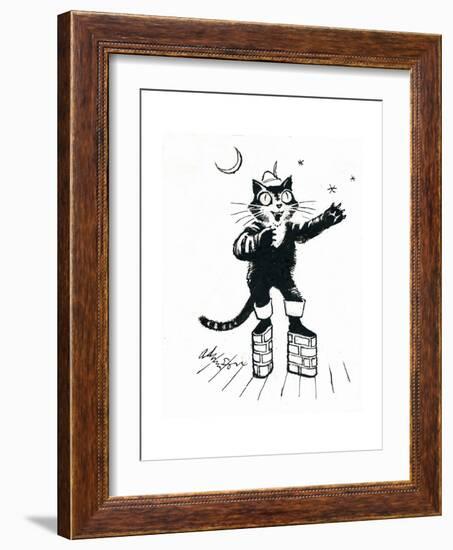 Puss in (Brick-Wall Platform) Boots-George Adamson-Framed Giclee Print