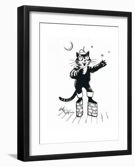 Puss in (Brick-Wall Platform) Boots-George Adamson-Framed Giclee Print