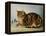 Puss Napping-George Baxter-Framed Premier Image Canvas