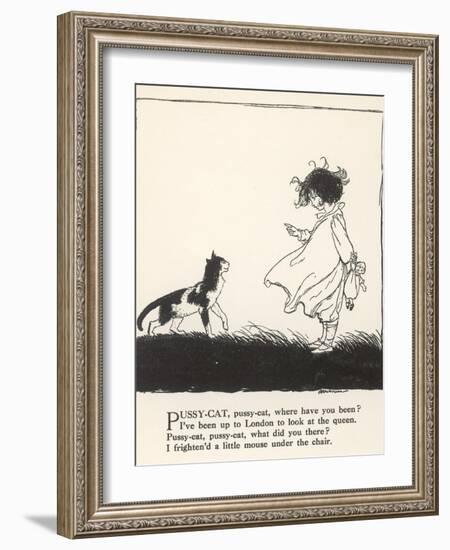 Pussy Cat, Pussy Cat-Arthur Rackham-Framed Photographic Print