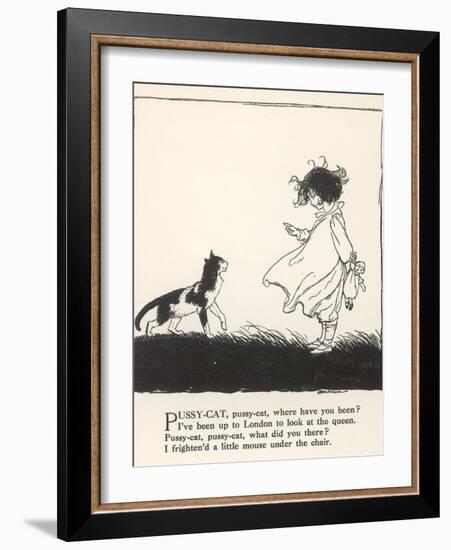 Pussy Cat, Pussy Cat-Arthur Rackham-Framed Photographic Print