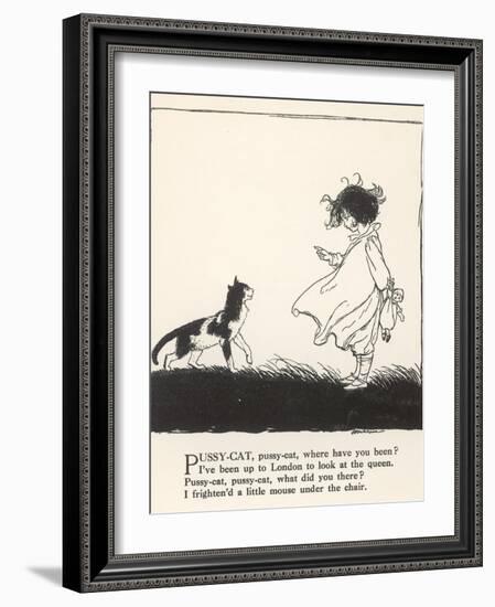 Pussy Cat, Pussy Cat-Arthur Rackham-Framed Photographic Print