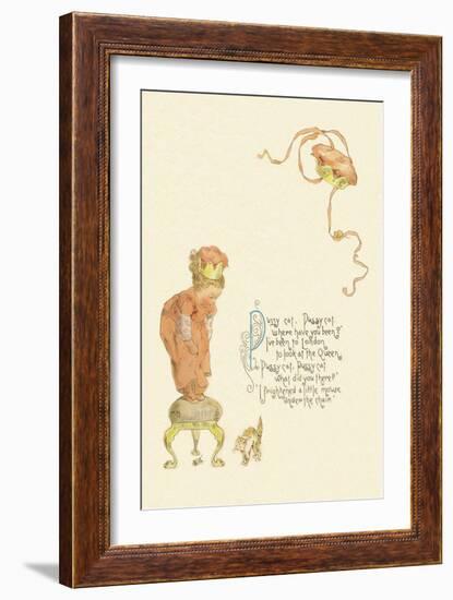 Pussy Cat, Pussy Cat-Maud Humphrey-Framed Art Print