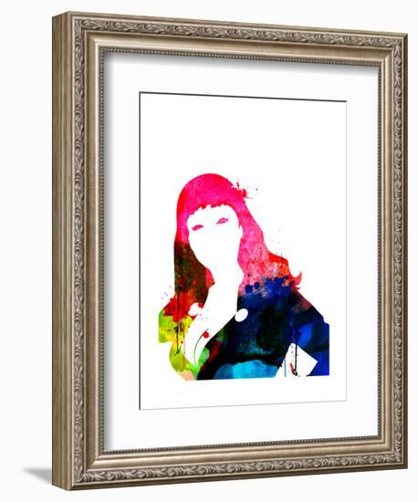 Pussy Cat Watercolor-Lora Feldman-Framed Art Print