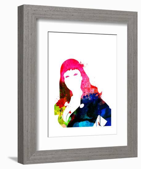 Pussy Cat Watercolor-Lora Feldman-Framed Art Print