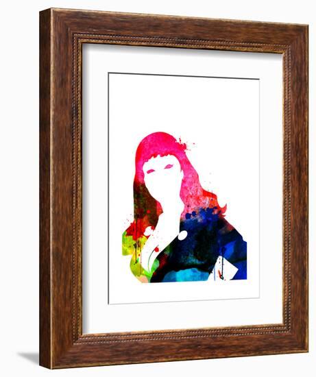 Pussy Cat Watercolor-Lora Feldman-Framed Art Print