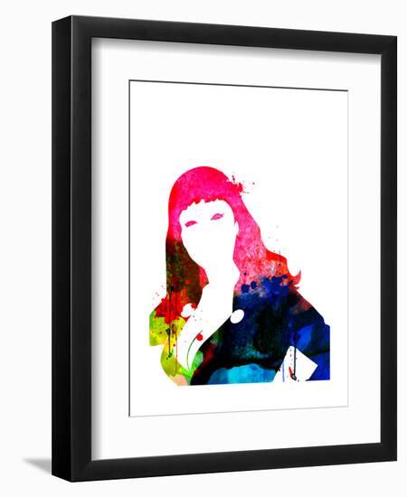 Pussy Cat Watercolor-Lora Feldman-Framed Art Print