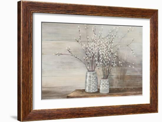 Pussy Willow Still Life with Designs-Julia Purinton-Framed Art Print