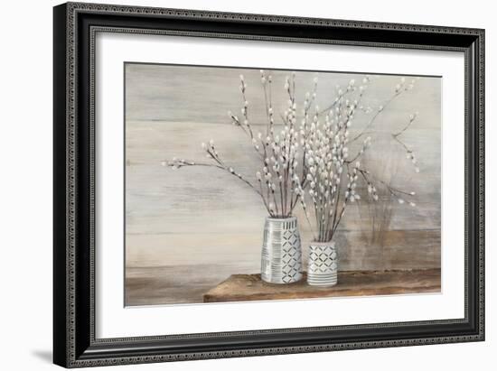 Pussy Willow Still Life with Designs-Julia Purinton-Framed Art Print