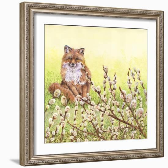 Pussywillows Fox-Wendy Edelson-Framed Giclee Print