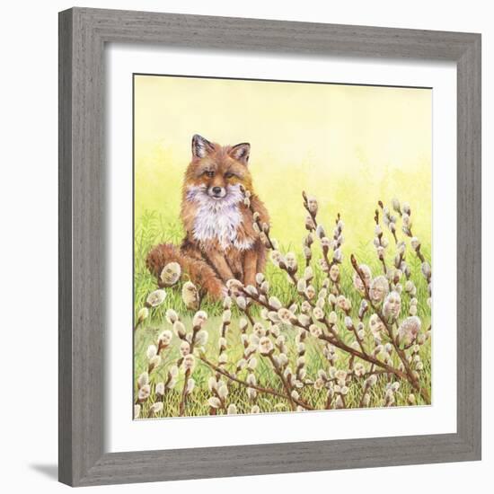 Pussywillows Fox-Wendy Edelson-Framed Giclee Print