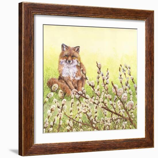 Pussywillows Fox-Wendy Edelson-Framed Giclee Print