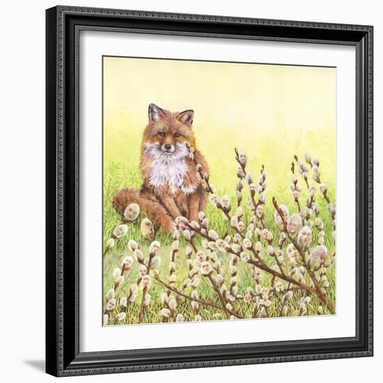 Pussywillows Fox-Wendy Edelson-Framed Giclee Print