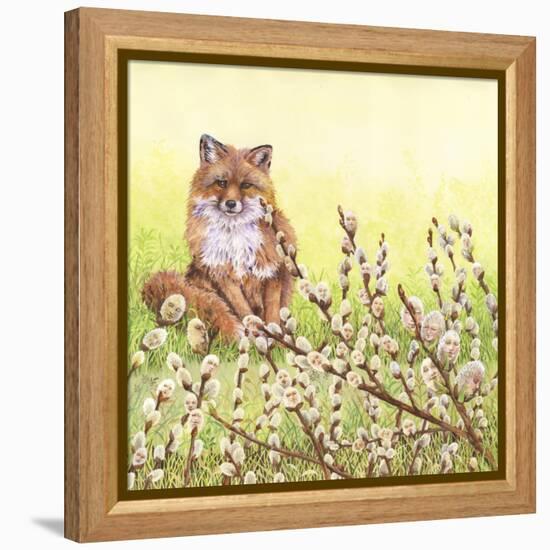 Pussywillows Fox-Wendy Edelson-Framed Premier Image Canvas