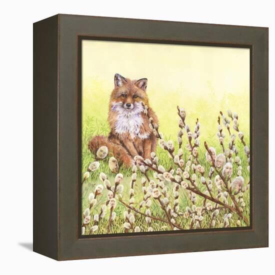 Pussywillows Fox-Wendy Edelson-Framed Premier Image Canvas