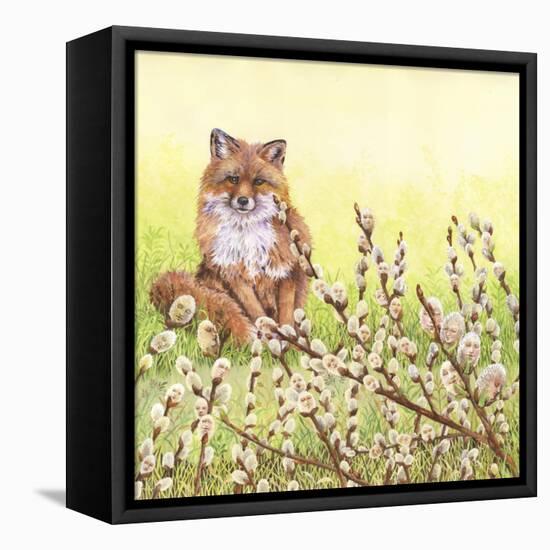 Pussywillows Fox-Wendy Edelson-Framed Premier Image Canvas