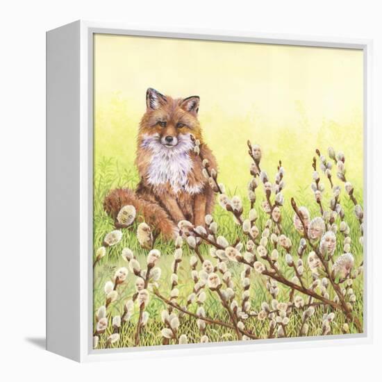 Pussywillows Fox-Wendy Edelson-Framed Premier Image Canvas