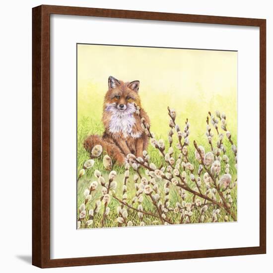 Pussywillows Fox-Wendy Edelson-Framed Premium Giclee Print