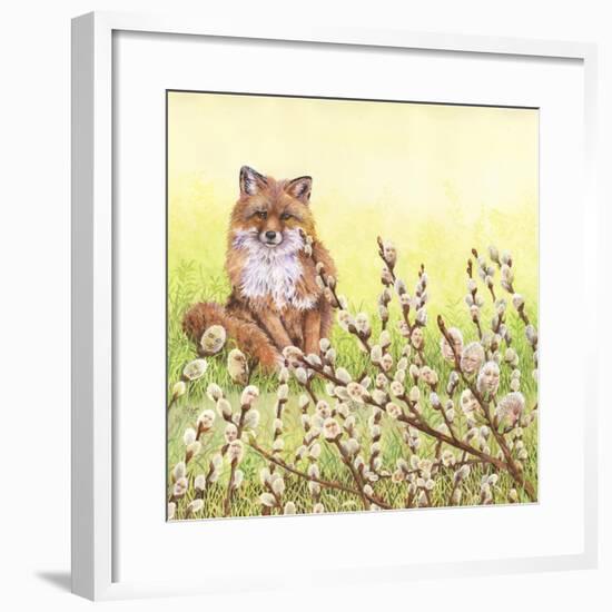 Pussywillows Fox-Wendy Edelson-Framed Premium Giclee Print