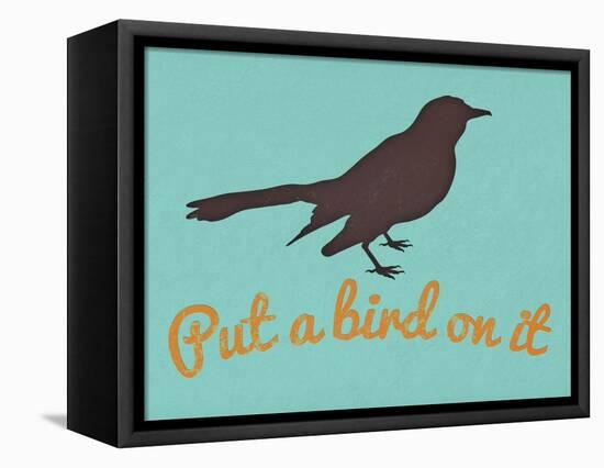 Put A Bird On It Blue-null-Framed Stretched Canvas