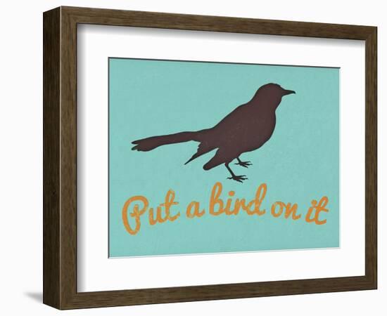 Put A Bird On It Blue-null-Framed Art Print