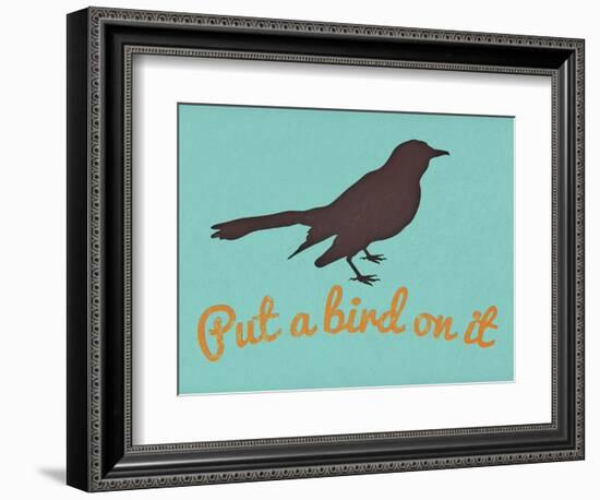 Put A Bird On It Blue-null-Framed Art Print